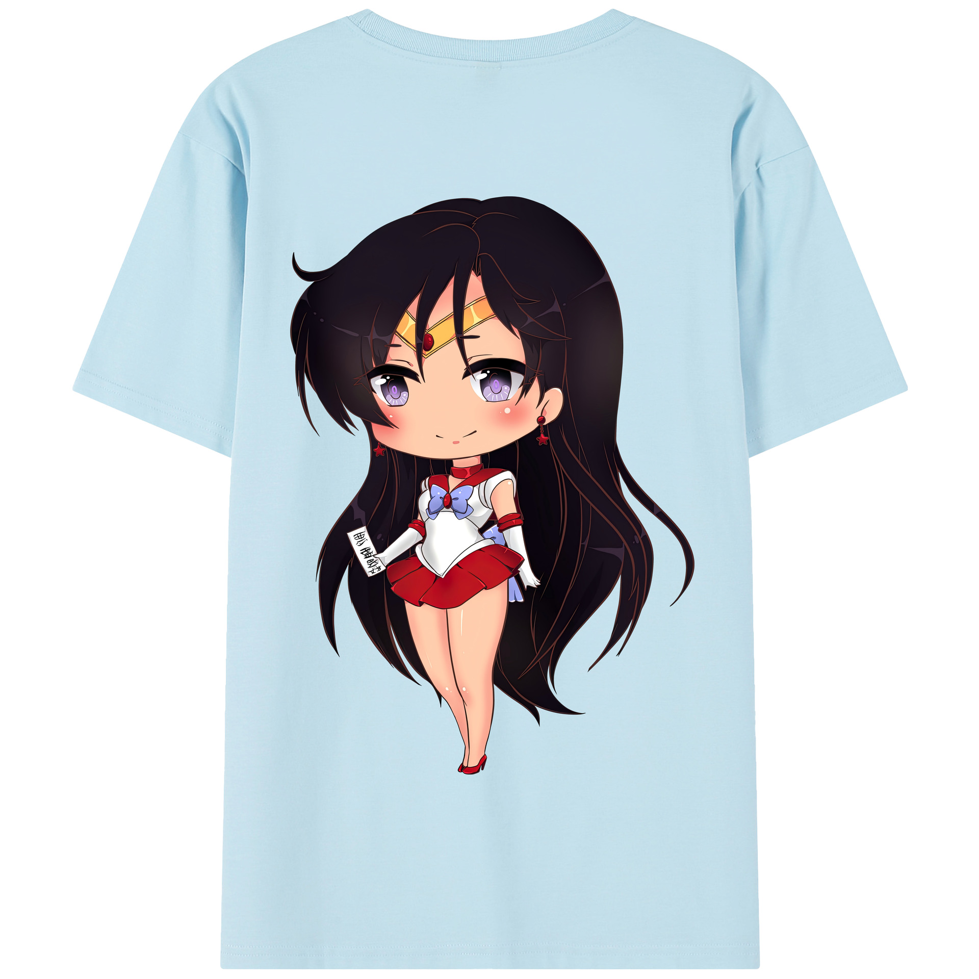 （画像用） 美少女戦士セーラームーン 火野レイ ひの レイ Sailor Moon Hino Rei （セーラーマーズ,Sailor Mars） 綿100％半袖Tシャツ（背面プリント）